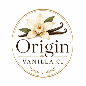 Origin Vanilla Co. botanical logo